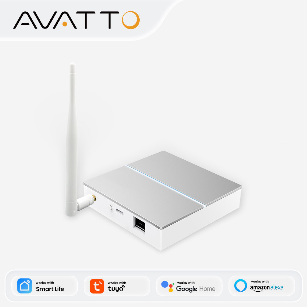 Smart Home Automation Kit - AVATTO Tuya ZigBee ゲートウェイ アンテナ付き スマート