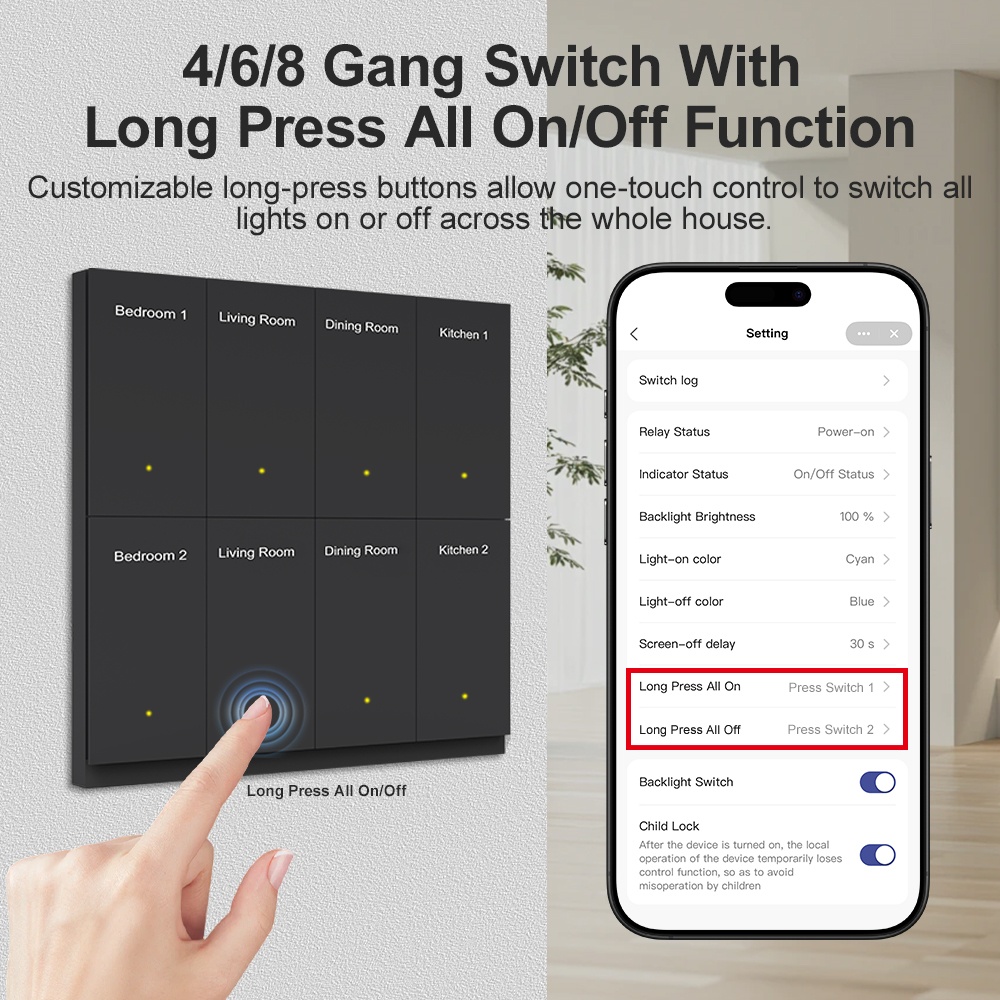 Manhot Wi-Fi対応 スマートDIY名前表示スイッチ - Smart Light Switch Wifi のレビューと価格