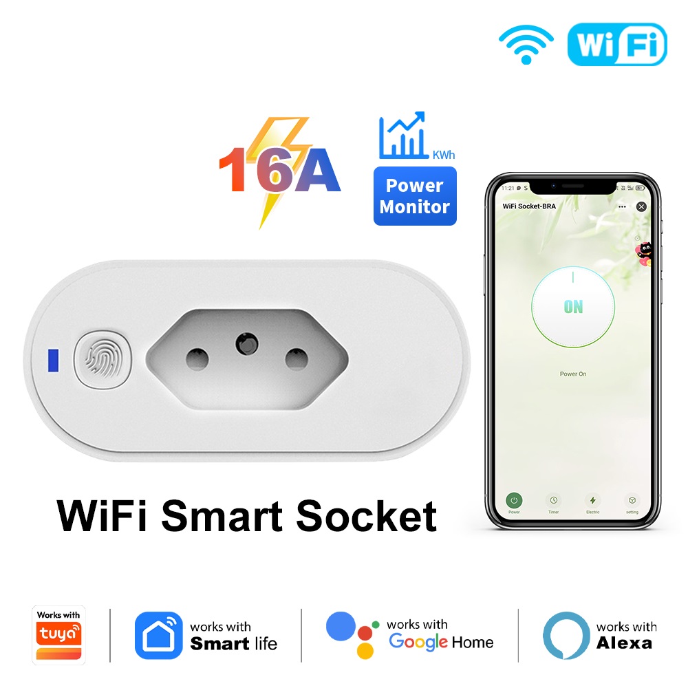 ブラジル製 Wi-Fi スマートプラグ 16A。アプリによる - Wifi Smart Plug のレビューと価格