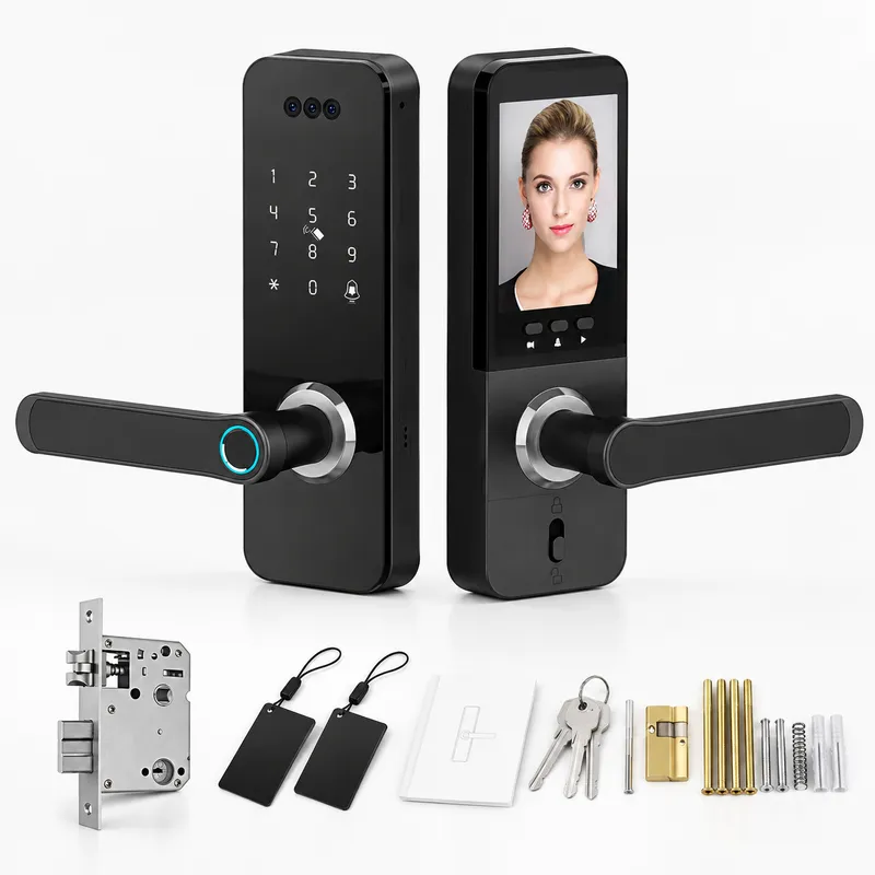 家庭用顔認識ロック、猫目型、パスワード入力、電子式、多言語対 - Smart Door Lock Wifi のレビューと価格